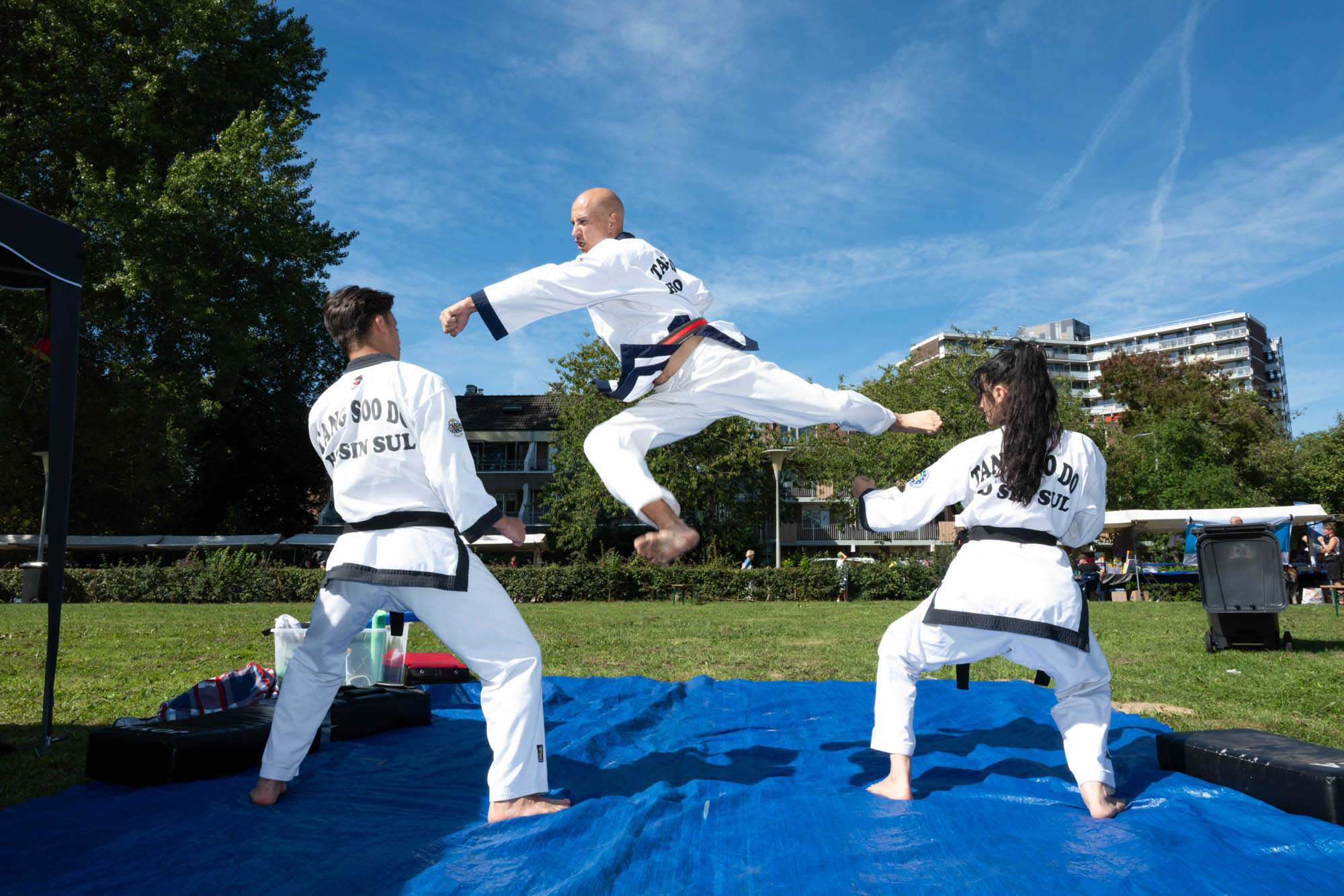 Tang Soo Do demonstratie in de wijk
